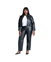 Eloquii Plus Size Studded Faux Leather Pant