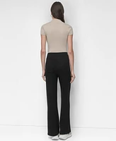 Dkny Women's Knit Pull-On Wide-Leg Pants