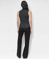 Dkny Women's Sleeveless Mock-Neck Sweater