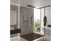 36 Inch Led & Music Rainfall Thermostatic Shower System with Slide Bar and 2-in-1 Handheld
