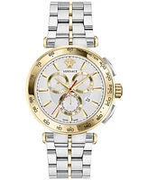 Versace Men's Swiss Chronograph Aion Two-Tone Stainless Steel Bracelet Watch 45mm