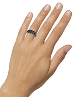Disney Enchanted Vault Maleficent Wing Black Diamond Ring (1/4 ct. t.w.) in Black Rhodium-Plated Sterling Sliver