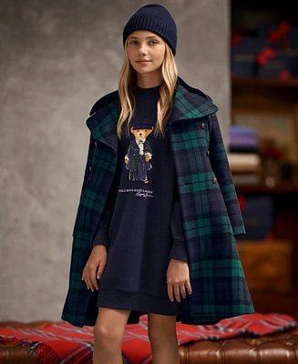 Polo Ralph Lauren Big Girls Bear Fleece Sweatshirt Dress