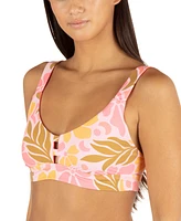 Hurley Juniors' Isola Max Tab Scoop-Neck Bikini Top