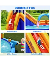Gouun Inflatable Bouncy House with Slide and Splash Pool without Blower