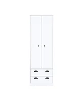 Bonaire Armoire with 2-Drawers and 2-Doors, Black