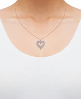 Diamond Heart 18" Pendant Necklace (1 ct. t.w.) in 10k Rose Gold