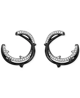 Disney Enchanted Vault Diamond Maleficent Hoop Earrings (1/5 ct. t.w.) in Sterling Silver & Black Rhodium-Plated Sterling Silver