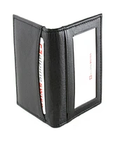 Alpine Swiss Thin Front Pocket Wallet Business Card Case 2 Id Window 6 Card Slot