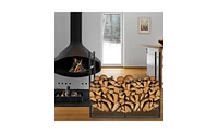 Slickblue 33" Powder-Coated Firewood Holder – Durable Storage Solution for Indoor and Outdoor Use