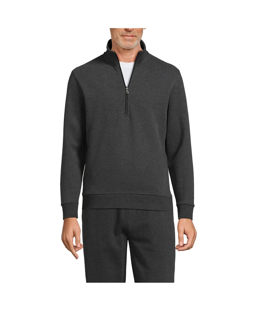 Lands' End Big & Tall Long Sleeve Serious Sweats Half Zip Mock Sweatshirt