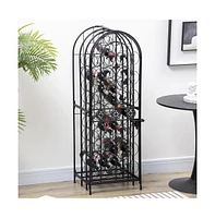 Slickblue Stylish Wine Rack Cabinet for Efficient Storage and Display of Bottles and Glassware