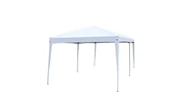 Slickblue Practical Waterproof Folding Tent with Two Windows, Ideal for Various Outdoor Uses in White