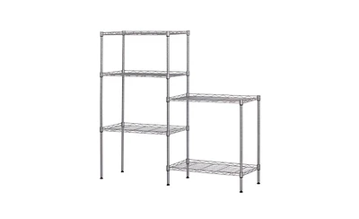 Slickblue Adjustable Floor Standing Carbon Steel Storage Rack for Versatile Organization