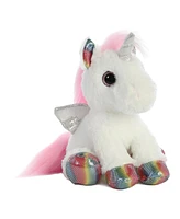 Aurora Medium Astra Unicorn Sparkle Tales Enchanting Plush Toy White 12"