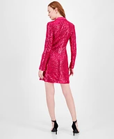 Rachel Roy Women's Griffith Sequin Tuxedo Mini Dress