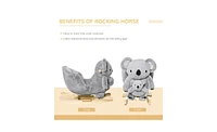 Slickblue Adorable Gray Baby Rocking Horse – Koala Design for Toddlers