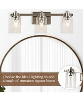 Flynama Vanity light 4.33-in 3-Light Matte Bronze Industrial Vanity Light