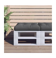 vidaXL Pallet Cushion 23.6"x23.6"x4.7" Gray Fabric