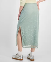 Self Esteem Juniors' Lace Pull-On Midi Skirt