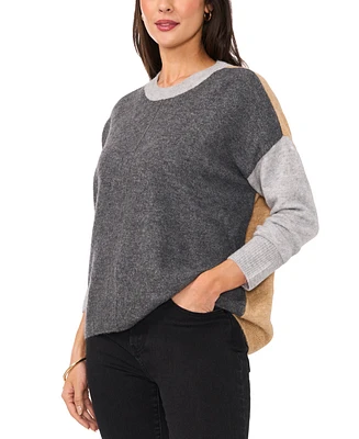 Vince Camuto Women's Colorblocked Raglan-Sleeve Sweater