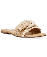 Steve Madden Women's Merla Raffia Buckle Slide Sandals