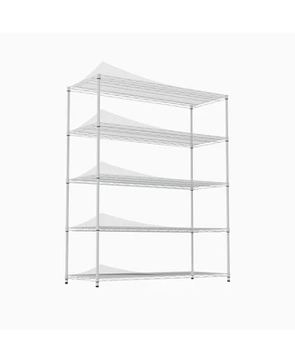 Slickblue 5-Tier Heavy-Duty Adjustable Shelving and Racking System with Wheels