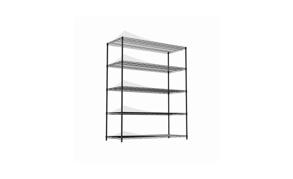 Slickblue 5-Tier Heavy-Duty Adjustable Shelving and Racking System with Wheels