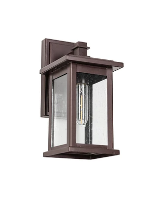 Flynama 1-Light Oil Rubbed Bronze not Motion Sensing Outdoor Hardwired Wall Lantern Sconce with No Bulbs Included