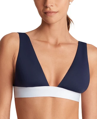 Lauren Ralph Women's Banded Modern V-Neck Bikini Top