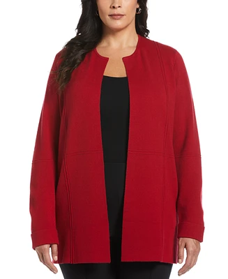 Rafaella Plus Size Milano Flyaway Cardigan Sweater