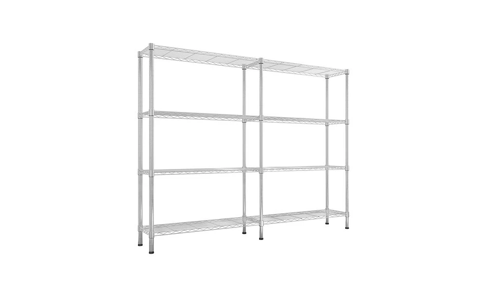 Slickblue 58''W Adjustable Storage Shelves - Heavy Duty Nsf Wire Shelving Unit