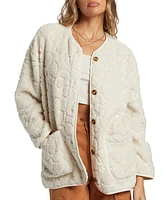 Billabong Juniors' Fireside Cozy Button-Front Fleece Jacket