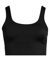 Lands' End Plus Tugless Scoop Neck Midkini Swimsuit Top