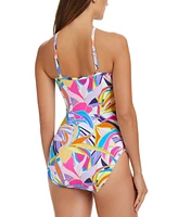 Bleu by Rod Beattie Women's Ring-Front One-Piece Swimsuit