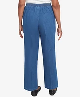 Alfred Dunner Women's Lake Victoria Pull-On Average Length Denim Pants