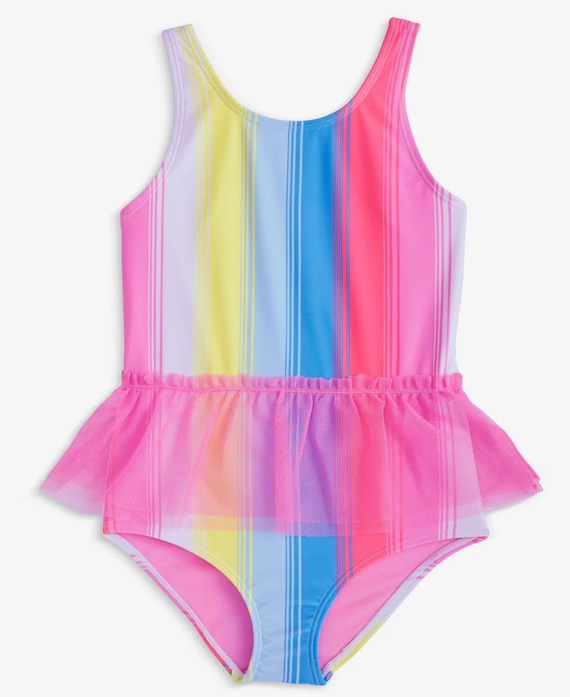 Epic Threads Toddler And Little Girls Striped Tutu One-Piece Swimsuit, Exclusively at Macy's