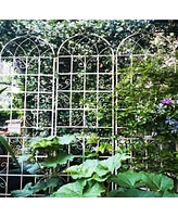 Slickblue 4-Pack Metal Garden Trellis Durable Support for Climbing Plants and Vines