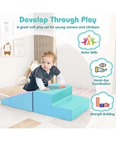 Step and Slide Climber for Infants Toddlers Baby Soft Foam Structure Blocks