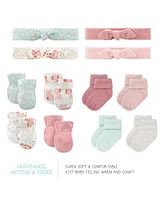 The Peanutshell Baby Girls Newborn Layette Gift Set for Baby Girls, Pink Floral Elephant, 30 Essential Pieces