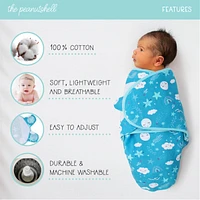 The Peanutshell Newborn Swaddles for Baby Boys and Girls, 3 Pack Set