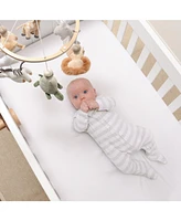 The Peanutshell Safari Serenity Baby Musical Wooden Crib Mobile