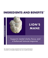 Host Defense Mushrooms Lion's Mane - Brain Health Support Supplement - Mushroom Supplement to Support Focus & Memory Function