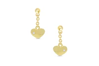 Lily Nily Girls Cz Heart Dangle Earrings