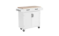 Slickblue Stylish Dining Cart with 2 Doors and 1 Drawer Functional Storage for Kitchen and Dining Room