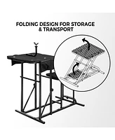 Hongge Foldable Shooting Bench with Adjustable Height Table
