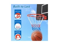 Hongge 18 Inch Basketball Rim Goal Replacement with All Weather Net and Mounting Hardware-Orange