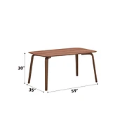 Streamdale Furniture Casson Dining Table, Walnut Finish