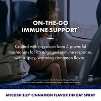 Host Defense MycoShield Throat Spray - Immune Health Support Dietary Mushroom Supplement with Chaga, Reishi