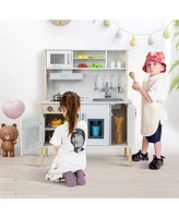 Hongge Wooden Pretend Play Kitchen Set for Toddlers